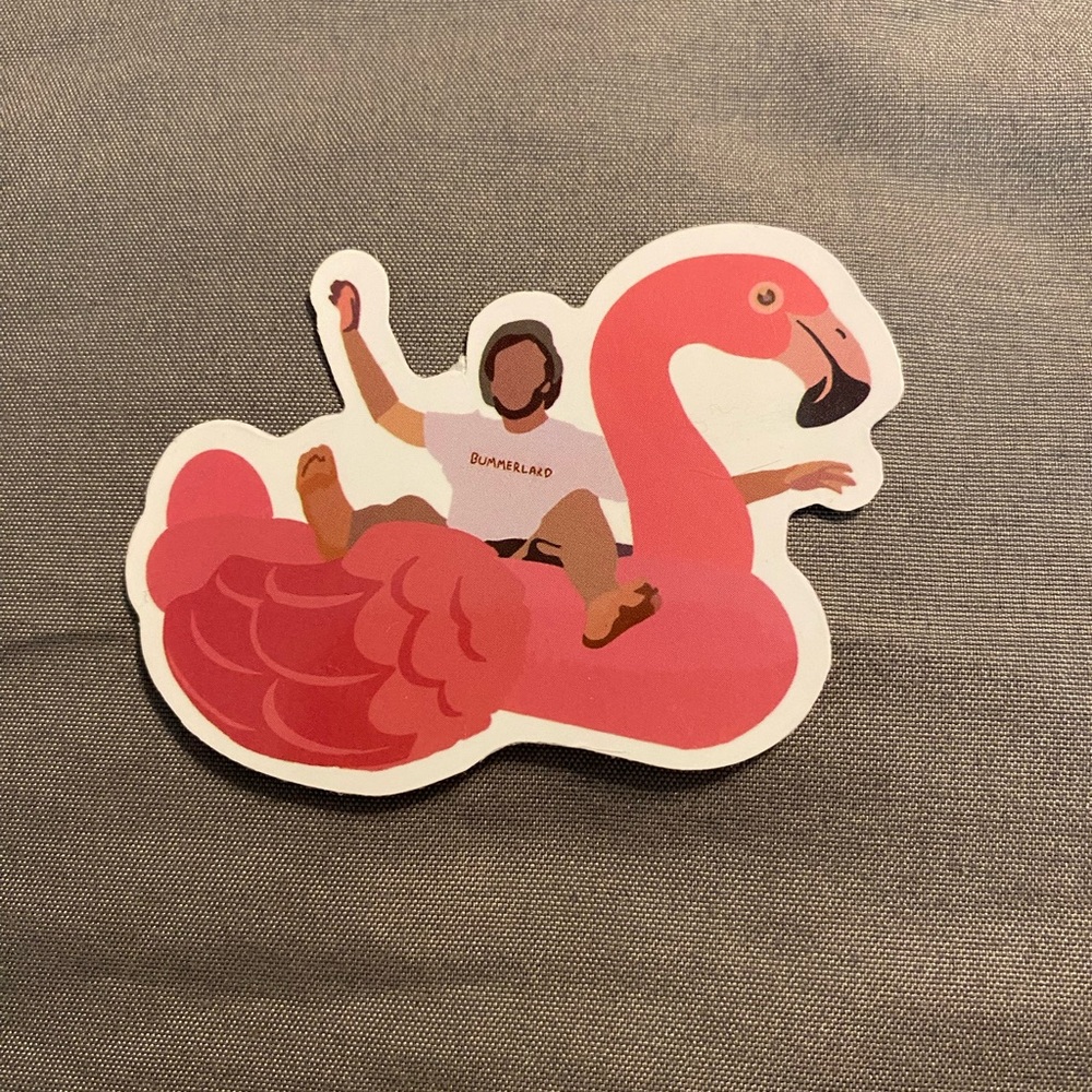 π20/$12π Pink Flamingo Float Sticker